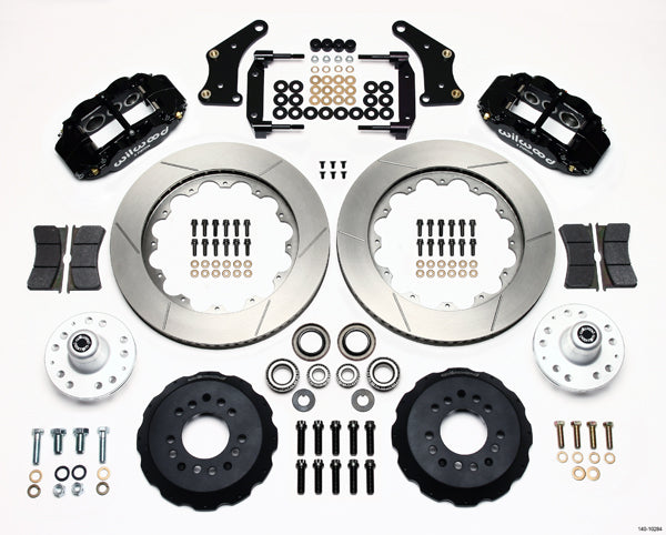 65-70 IMPALA,FULL DISC BRAKE KIT,2" DROP SPINDLES,14"/12" ROTORS,BLACK