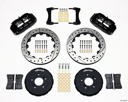 00-09 HONDA S2000 FULL DISC BRAKE KIT,13" DRILLED ROTORS,BLACK CALIPERS