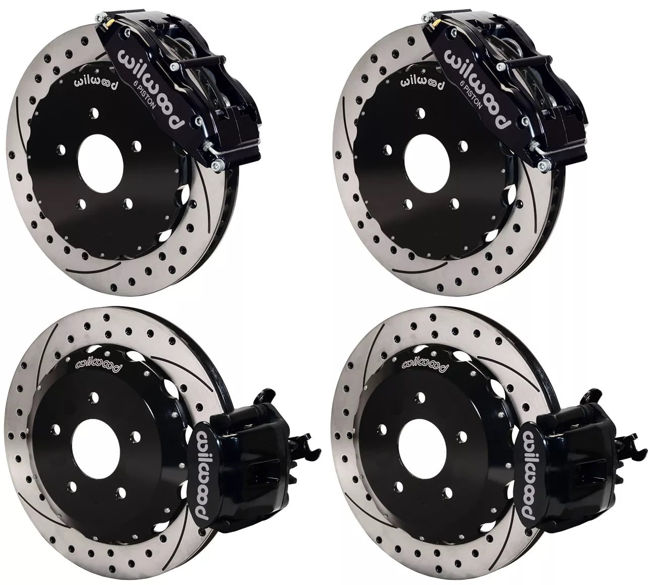 00-09 HONDA S2000 FULL DISC BRAKE KIT,13" DRILLED ROTORS,BLACK CALIPERS