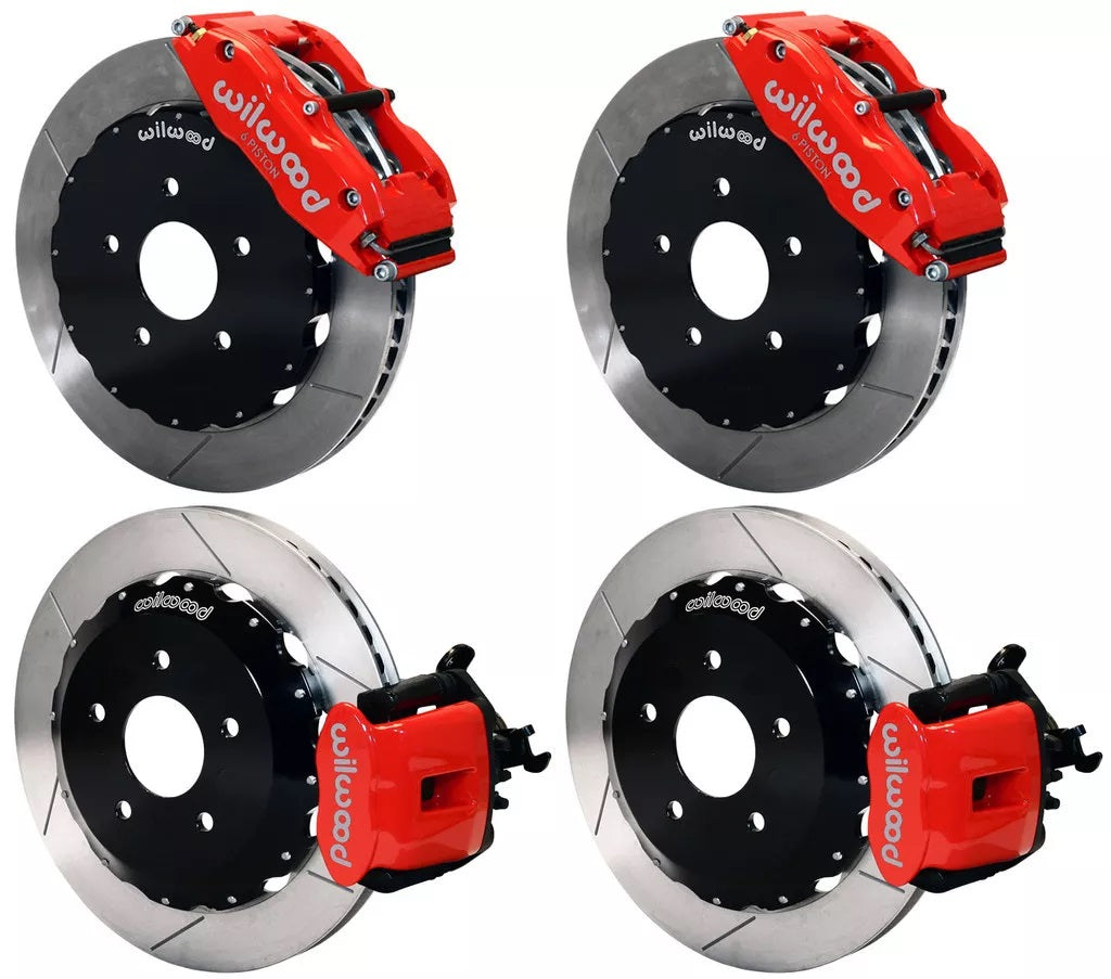 00-09 HONDA S2000 FULL DISC BRAKE KIT,13" ROTORS,RED CALIPERS