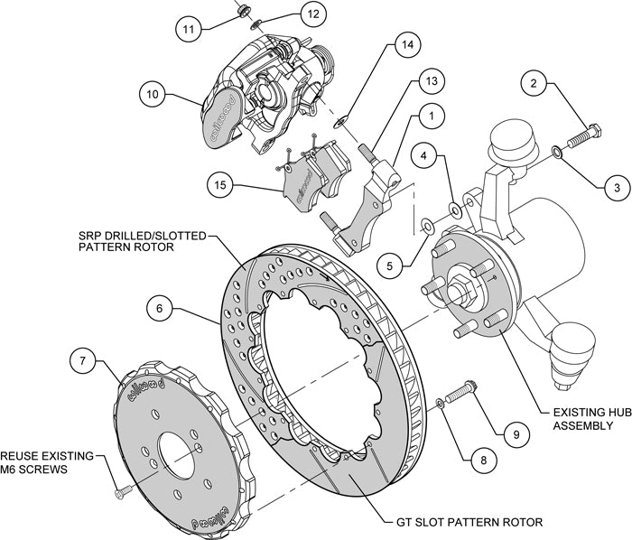 00-09 HONDA S2000,REAR,12.88" DRILLED ROTORS,RED