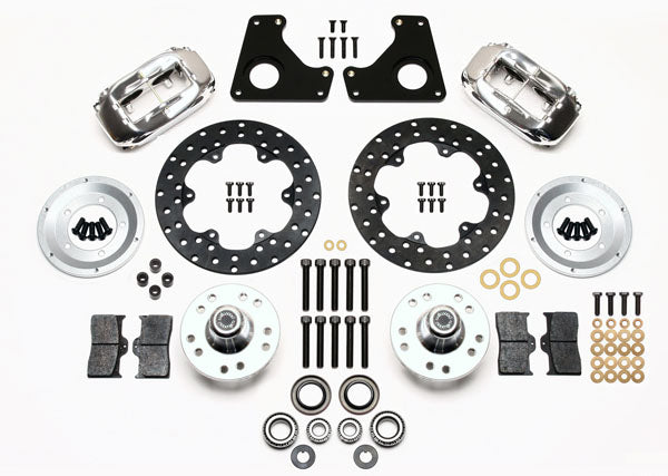 79-87 GM DRAG KIT,FRONT,DRILLED,POLISHED