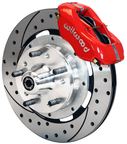 74-80 PINTO KIT,FRONT,FDL,12.19" DRILLED ROTORS,RED