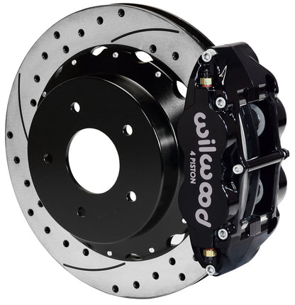 1965-1982 CORVETTE C2,C3 DISC BRAKE KIT,REAR,13" DRILLED ROTORS,4 PISTON,POLISH
