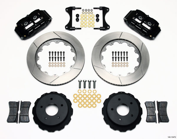 1965-1982 CORVETTE C2,C3 DISC BRAKE KIT,REAR,14" ROTORS,4 PISTON CALIPERS,BLACK