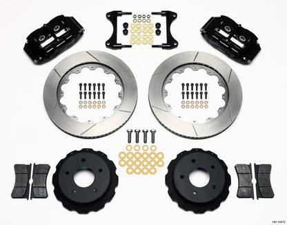 1965-1982 CORVETTE C2,C3 DISC BRAKE KIT,REAR,14" ROTORS,4 PISTON CALIPERS,BLACK