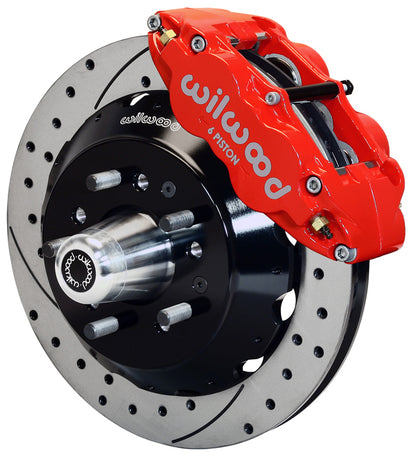 70-78 CAMARO KIT,FRONT,SL6R,13" DRILLED ROTORS,RED