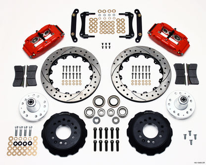 70-78 CAMARO KIT,FRONT,SL6R,13" DRILLED ROTORS,RED