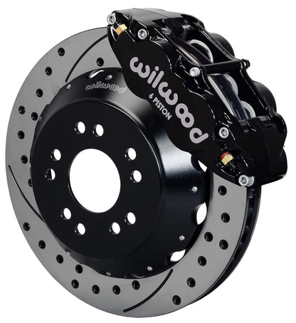 1965-1982 CORVETTE C2,C3 DISC BRAKE KIT,FRONT,13" DRILLED ROTORS,6 PISTON,BLACK