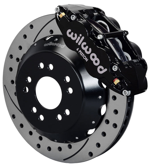 1965-1982 CORVETTE C2,C3 DISC BRAKE KIT,FRONT,13" DRILLED ROTORS,6 PISTON,BLACK