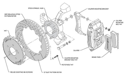 65-82 CORVETTE,FULL DISC BRAKE KIT,13" DRILLED,RED CALIPERS