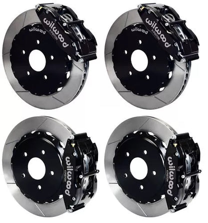 65-82 CORVETTE,FULL DISC BRAKE KIT,14" ROTORS,BLACK CALIPERS