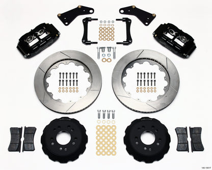 65-82 CORVETTE,FULL DISC BRAKE KIT,14" ROTORS,BLACK CALIPERS