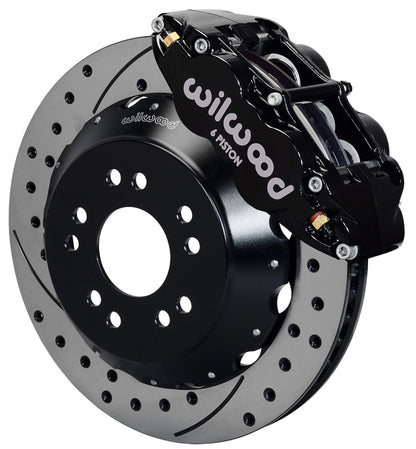 1965-1982 CORVETTE C2,C3 DISC BRAKE KIT,FRONT,14" DRILLED ROTORS,6 PISTON,BLACK
