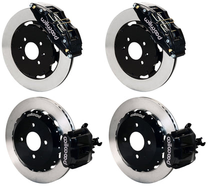 93-00 HONDA CIVIC FULL DISC BRAKE KIT,12" ROTORS,DP6,BLACK,2.46 OFFSET REAR