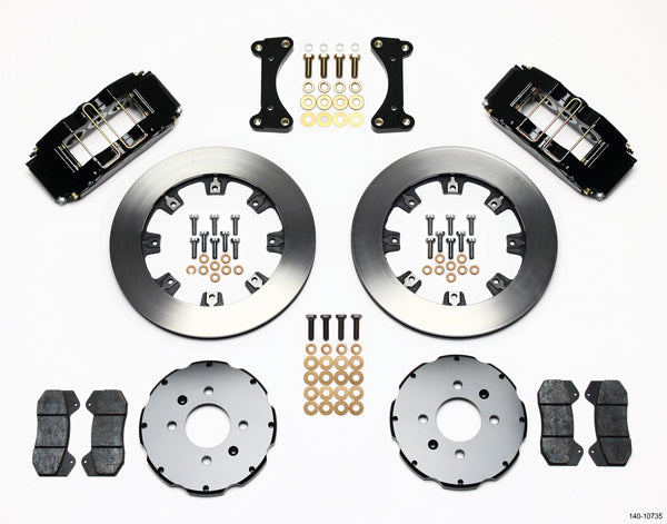 93-00 HONDA CIVIC FULL DISC BRAKE KIT,12" ROTORS,DP6,BLACK,2.46 OFFSET REAR