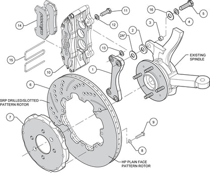 HONDA/ACURA KIT,FRONT,DP6,12",DRILLED,RED