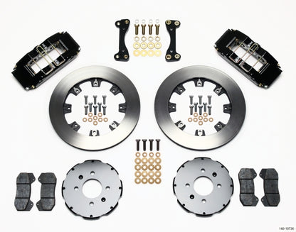 92-00 HONDA CIVIC FULL DISC BRAKE KIT,12" ROTORS,DP6,BLACK,2.46 OFFSET REAR