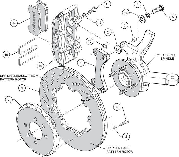HONDA CIVIC KIT,FRONT,DP6,12",DRILLED