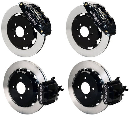 90-97 HONDA FULL DISC BRAKE KIT,12" ROTORS,DP6,BLACK,2.39 OFFSET REAR