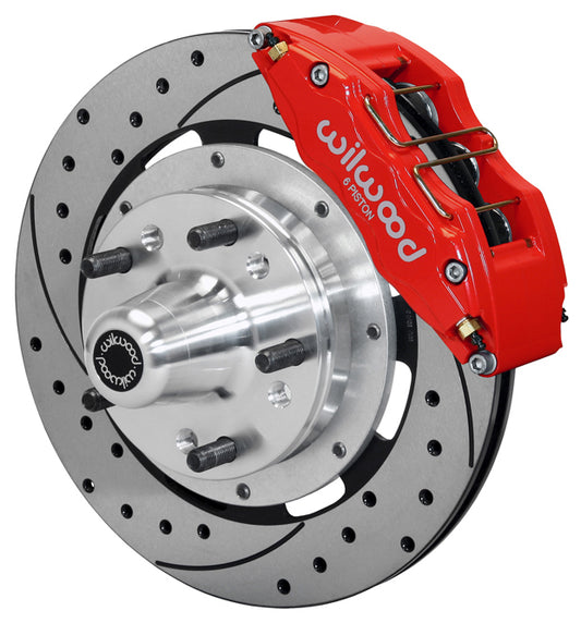 37-48 FORD KIT,FRONT,DP6,12",DRILLED,RED