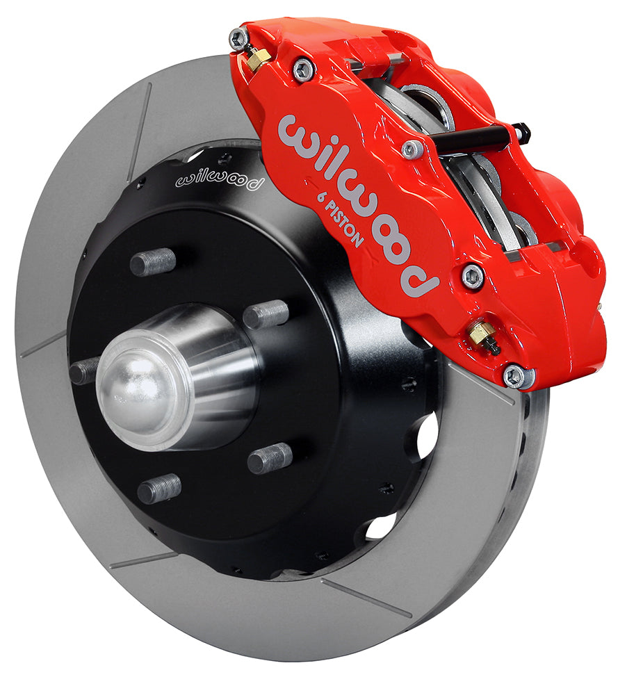 63-87 CHEVY C10 FRONT DISC BRAKE KIT FOR RIDETECH,CPP SPINDLES,13" ROTORS,RED