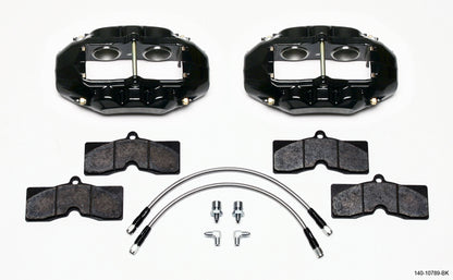 1965-1982 CORVETTE D8-4 4 PISTON BRAKE CALIPER & PAD SET,FRONT,BLACK