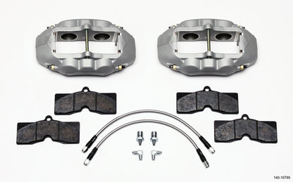 1965-1982 CORVETTE D8-4 4 PISTON BRAKE CALIPER & PAD SET,FRONT,ANODIZED
