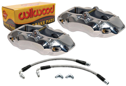 1965-1982 CORVETTE D8-4 4 PISTON CALIPER & PAD SET,REAR,POLISHED