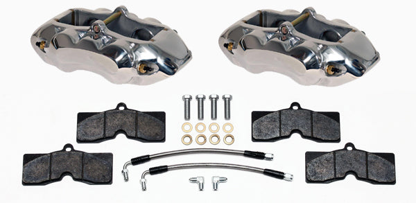 1965-1982 CORVETTE D8-4 4 PISTON CALIPER & PAD SET,REAR,POLISHED