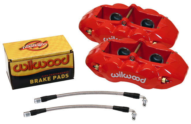 1965-1982 CORVETTE D8-4 4 PISTON CALIPER & PAD SET,REAR,RED