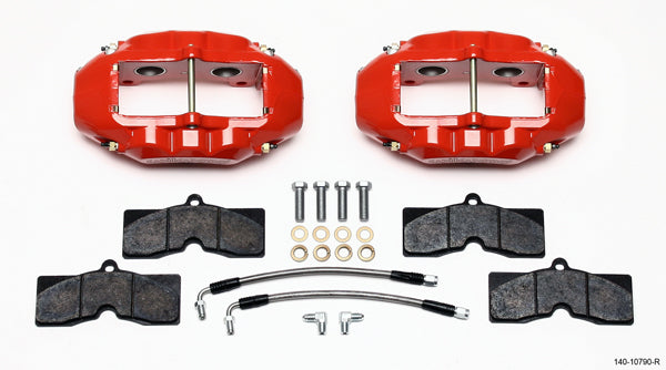 1965-1982 CORVETTE D8-4 4 PISTON CALIPER & PAD SET,REAR,RED