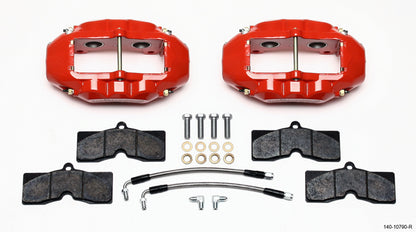 1965-1982 CORVETTE D8-4 4 PISTON CALIPER & PAD SET,REAR,RED