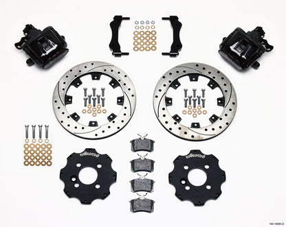 02-13 MINI COOPER FULL DISC BRAKE KIT,12" DRILLED ROTORS,BLACK CALIPERS