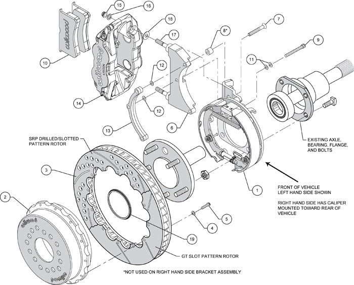 GM C-KIT W/STAG MOUNT,REAR,SL4R,13" DRILLED ROTORS,BLACK