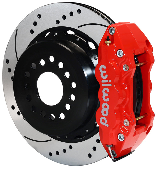 FORD 8.8" KIT,2.50",REAR PB,14" DRILLED ROTORS,RED