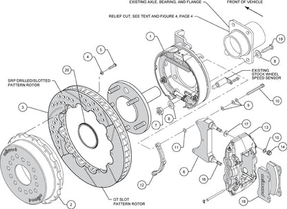 05-14 MUSTANG KIT,REAR,AERO4,14" DRILLED,RED