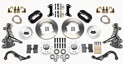 67-69 GM F-BODY FULL DISC BRAKE KIT & 2" DROP SPINDLES & ARMS,11" ROTORS,BLACK