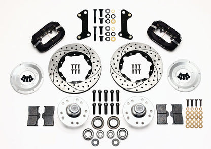 AIR RIDE SYSTEM,ARMS,CURRIE REAR END,WILWOOD 11" DRILLED BRAKES,BLACK,64-67 GM A
