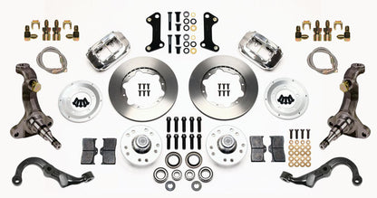 67-69 GM F-BODY FRONT DISC BRAKE KIT & STOCK SPINDLES & ARMS,11" ROTORS,POLISHED