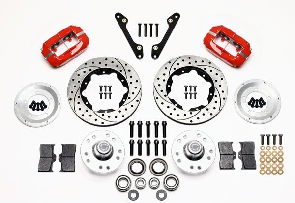 AIR RIDE & 4-LINK SYSTEM,CURRIE REAR END,WILWOOD 11" DRILLED BRAKES,RED,70-81 F