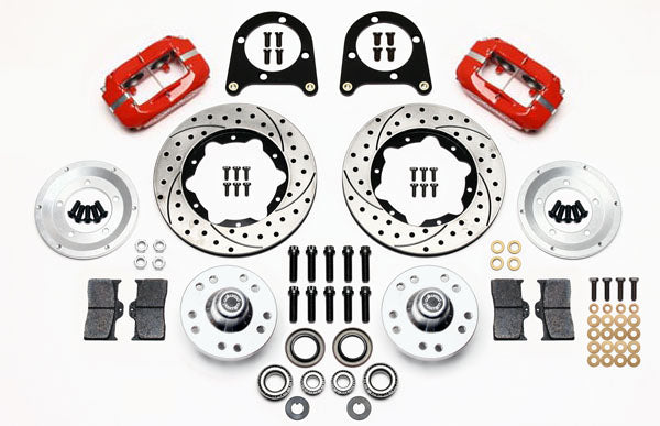 37-48 FORD KIT,FRONT,FDL,11",DRILLED,RED
