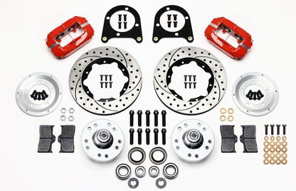 37-48 FORD KIT,FRONT,FDL,11",DRILLED,RED