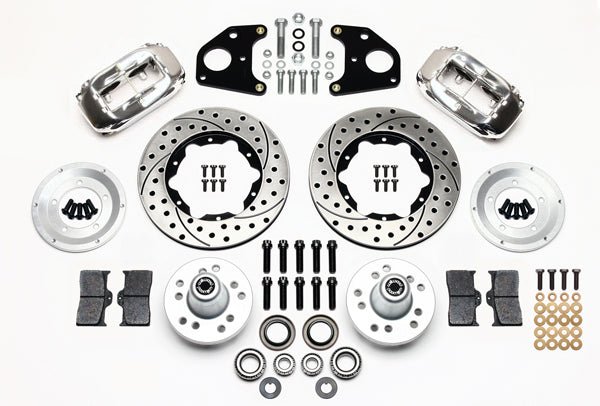 62-72 CDP B&E DRUM,FRONT,11" DRILLED ROTORS,POLISHED