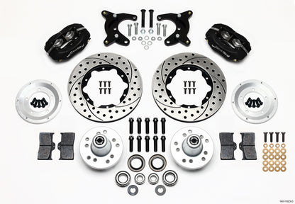 65-72 CDP A-BODY W/10" DRUMS FULL DISC BRAKE KIT,11" DRILLED ROTORS,BLACK