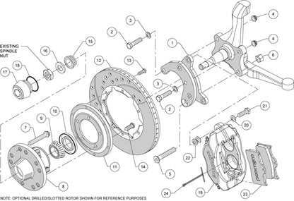 65-72 CDP A-BODY W/10" DRUMS FULL DISC BRAKE KIT,11" ROTORS,RED CALIPERS