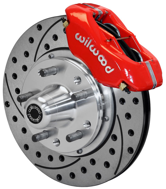 70-73 MUSTANG KIT,FRONT,11",DRILLED,RED