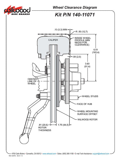 65-69 MUSTANG KIT,FRONT,11",DRILLED,POLISH