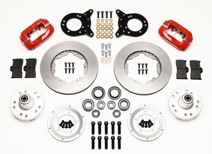 70-73 FORD,MERCURY FULL DISC BRAKE KIT,11" ROTORS,RED CALIPERS