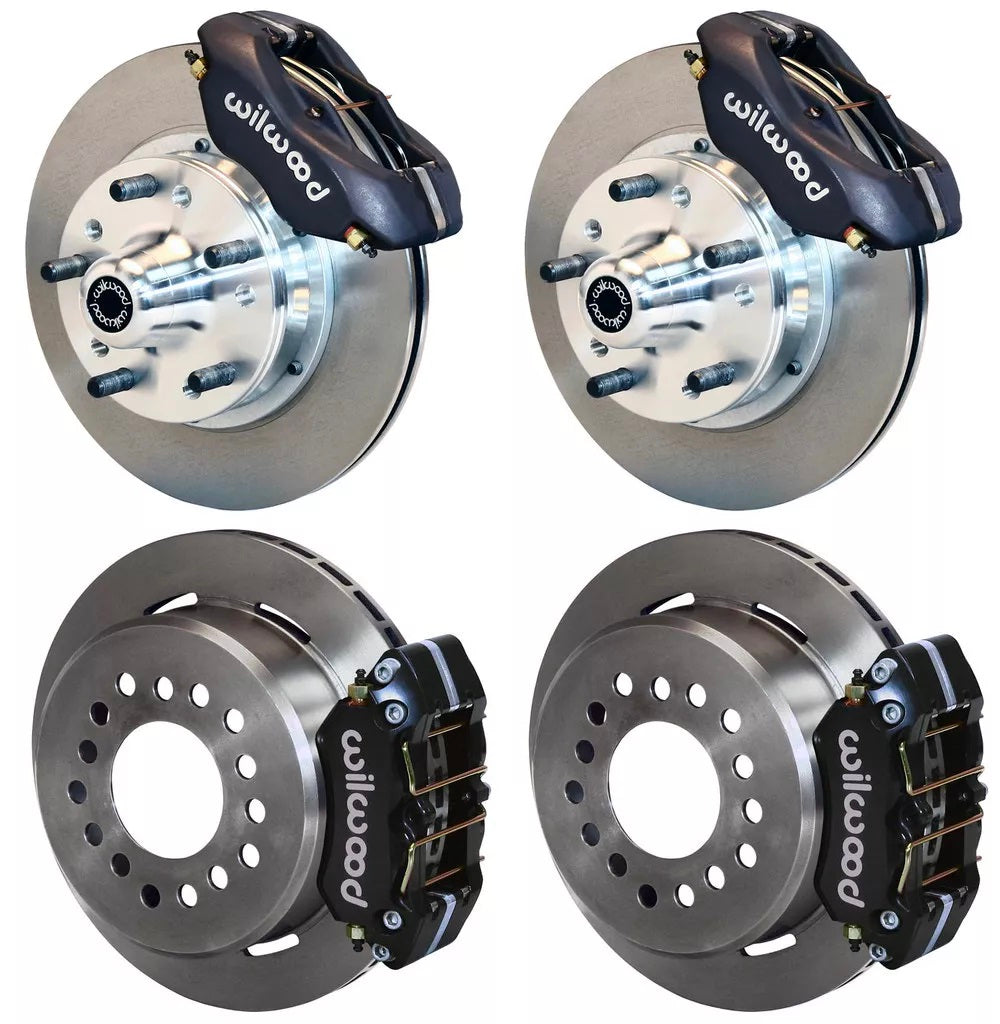 70-73 FORD,MERCURY FULL DISC BRAKE KIT,11" ROTORS,BLACK CALIPERS